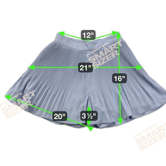 Idem Ditto Pleated Flowy Wide Leg Feminine Shorts Sky Blue Fully Lined Size S - Picture 4 of 10